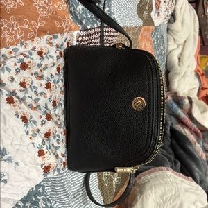 Black Leather Crossbody Bag